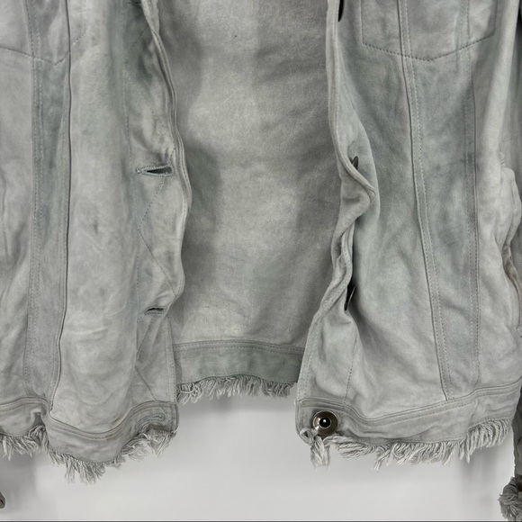 Jakett Light Blue Leather Jacket Medium - Picture 2 of 11